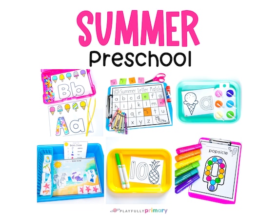 Preschool Summer Bundle, Homeschool Unit Study, Summer Learning Kit, PreK Summer Work, Screen Free Kid Activities, Printable Learning Pack