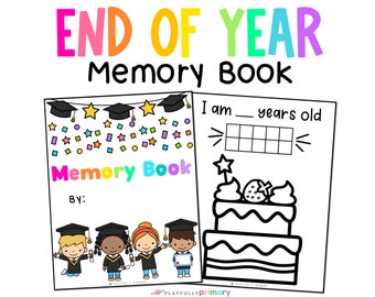 End of Year Memory Book, End of the Year Memory Book, Kindergarten Memory Book, Preschool Memory Book Printable, School Year Memory Book