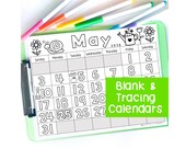 May Calendar 2026 Printable Calendar Tracing Worksheets, Kids Calendar Traceable Kindergarten Activities, Blank Calendar Template May 2025