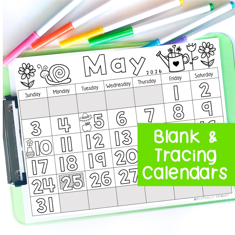 2025 Tracing Calendar - Etsy