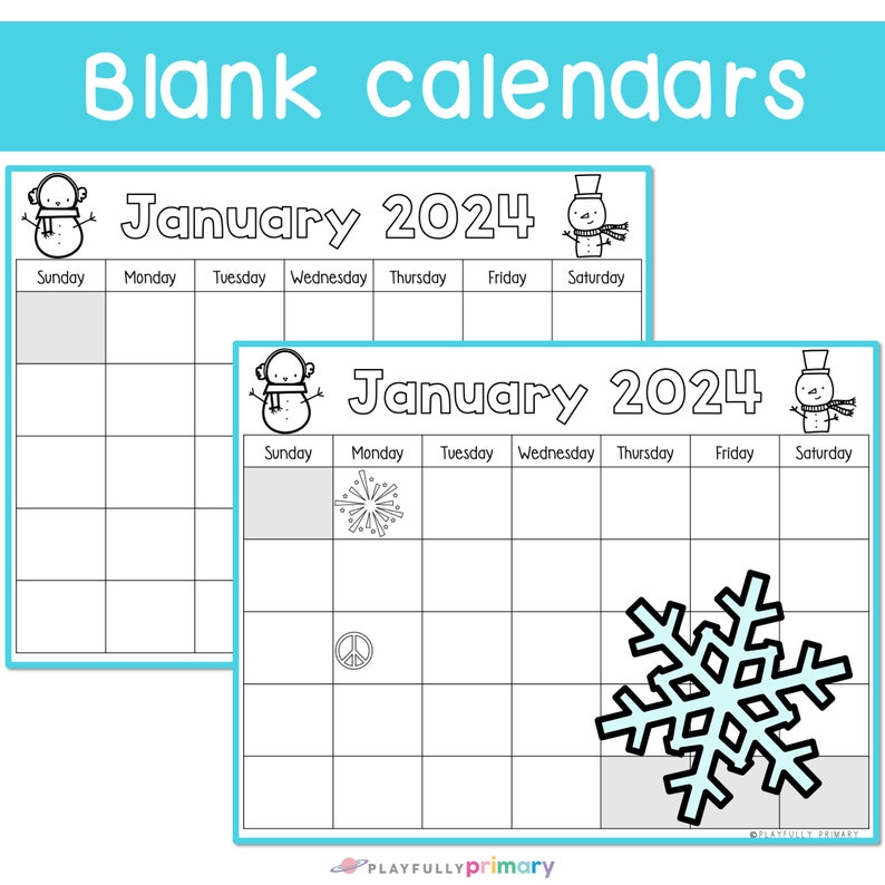 January Calendar 2025 Printable Calendar Tracing Worksheets Etsy