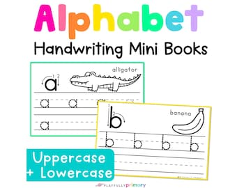Preschool Writing Activities | Alphabet Handwriting Practice Sheets | Uppercase Lowercase Tracing Mini Books Printable