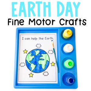 Earth Day Crafts for Kids Printable Activities | Earth Day Unit Study Art for Preschool PreK Kindergarten Homeschool Montessori Toddlers OT