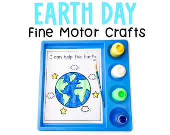 Earth Day Crafts for Kids Printable Activities | Earth Day Unit Study Art for Preschool PreK Kindergarten Homeschool Montessori Toddlers OT