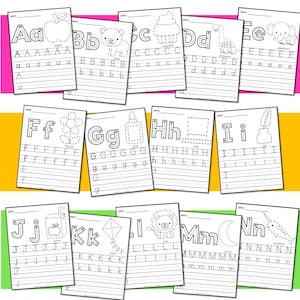 Alphabet Tracing Worksheets for Kids | Handwriting Practice Printable | Letter Formation for Kindergarten Preschool Homeschool