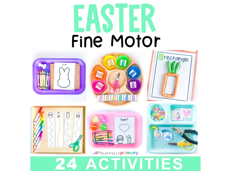 Easter Craft Printable Activity Pages for Kids, Preschool Church Sunday School, Kindergarten Fine Motor Homeschool April Morning Basket, Montessori Easter
