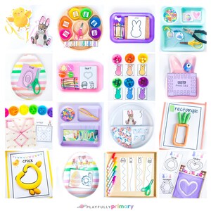 Easy Easter Crafts for Kids Printable, Kindergarten Preschool Homeschool Morning Basket, April Morning Menu, Montessori Easter Sunday School, April Fine Motor Activities