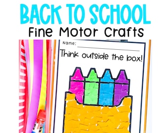 Back to School Crafts for Kids Printable | Preschool Craft Templates for Kindergarten | Back to School Unit Study Homeschool