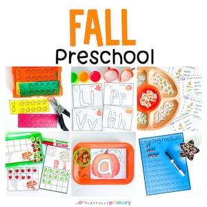 Fall Preschool Activities Printables PreK Fall Homeschool Unit Study