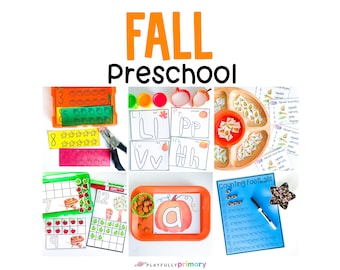 Fall Preschool Activities Printables PreK Fall Homeschool Unit Study