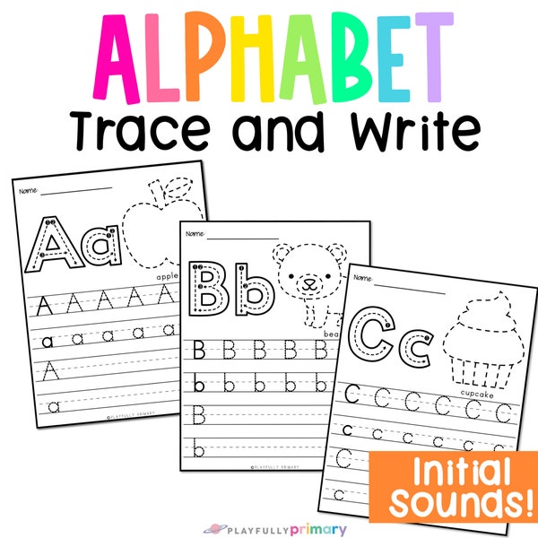 Handwriting Practice Sheets for Kids, Letter Formation Practice Worksheets, Handwriting Practice Kindergarten Alphabet Tracing Worksheets