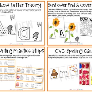 Fall Preschool Activities Printables Prek Fall Homeschool Unit Study - Etsy