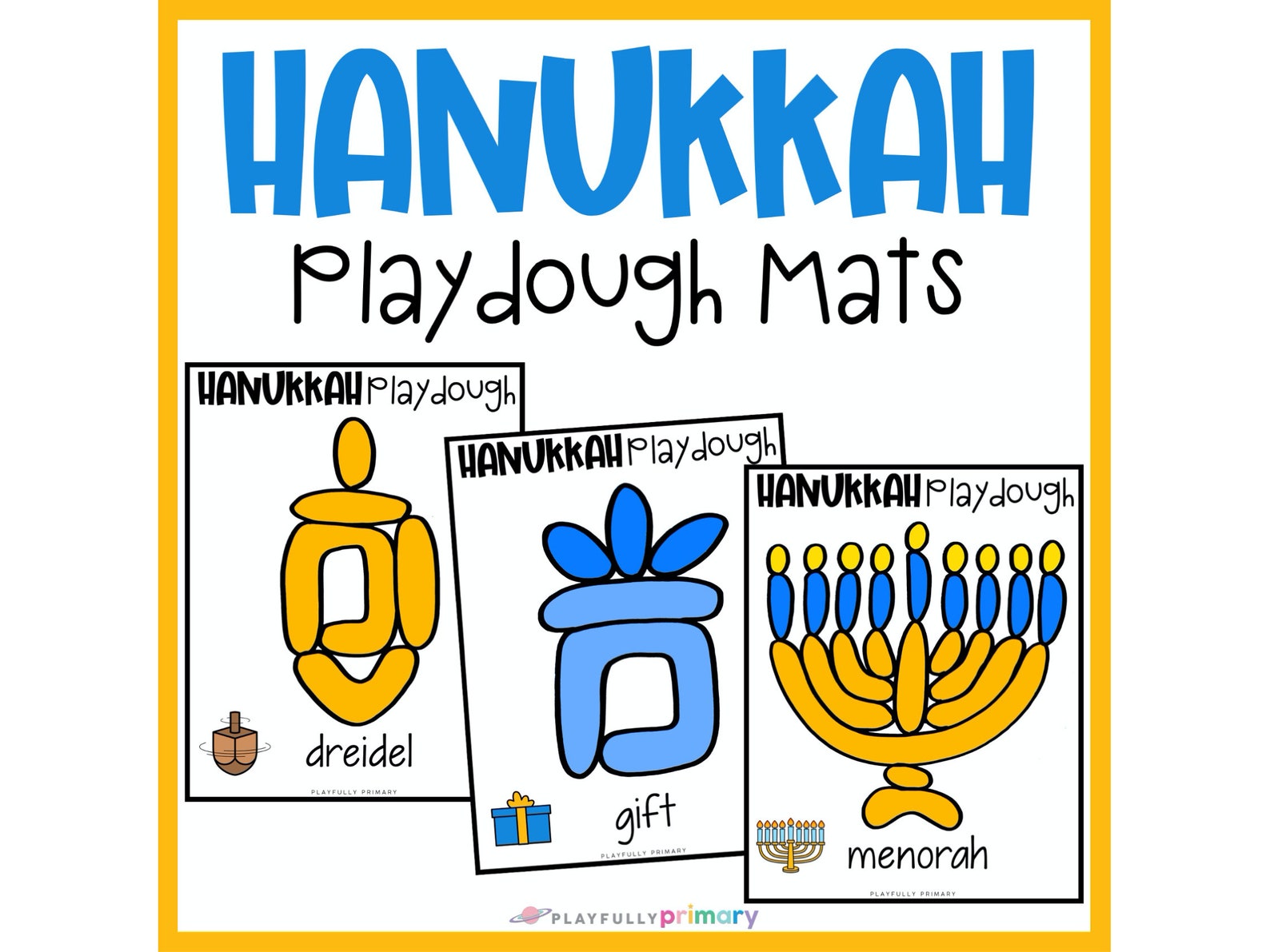 Hanukkah Playdough Mats Preschool Curriculum Supplement Etsy