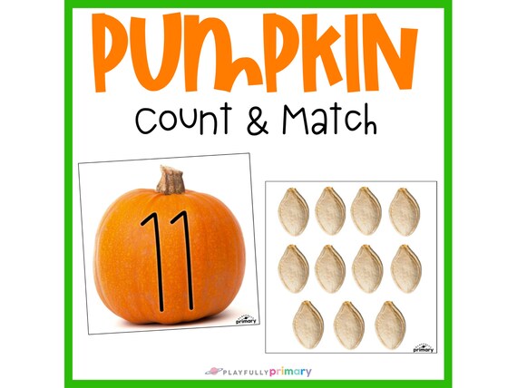 Pumpkin Counting 1-20 Homeschool Preschool Printables Fall