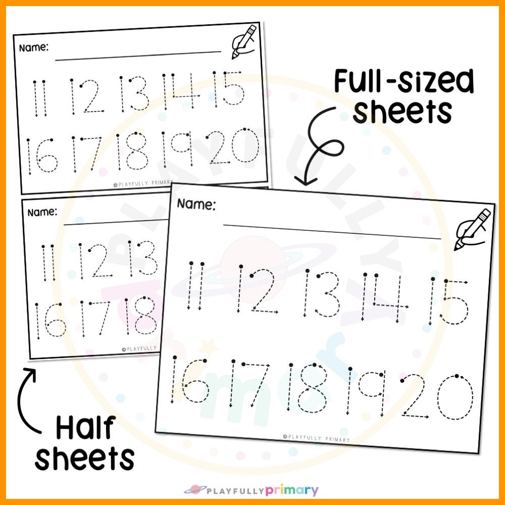 Numbers Worksheets for Kids Printable Preschool Number - Etsy