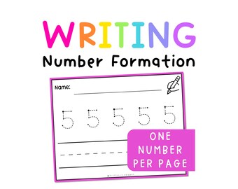Number Worksheets 1-10, Tracing and Writing Numbers - Kindergarten Preschool PreK Montessori