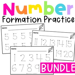 Tracing Numbers Worksheets, Printable Number Formation Sheets