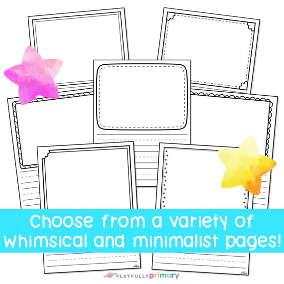 Buy Kindergarten Writing Paper With Picture Box Story Writing Online in  India - Etsy