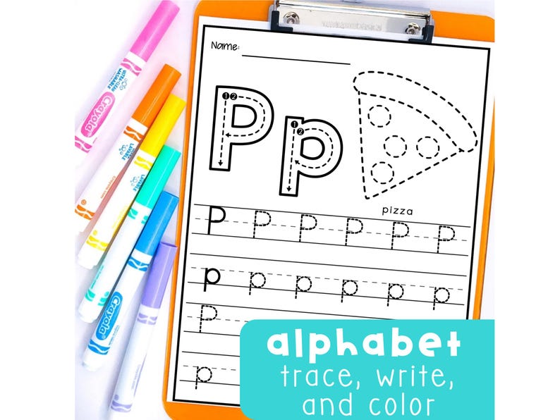 Worksheets for Kids, Alphabet Tracing Worksheets Preschool Printable, Letter Tracing Kids Worksheets PreK Kindergarten Handwriting Practice Homeschool Penmanship