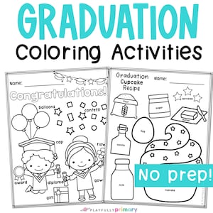 Graduation Coloring Pages | Last Day of School Printable Activity for Preschool & Kindergarten