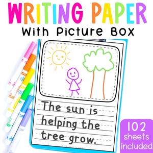 Write and Draw Daily Journal for Kids | Montessori-Inspired Printable | Primary Writing Practice Notebook