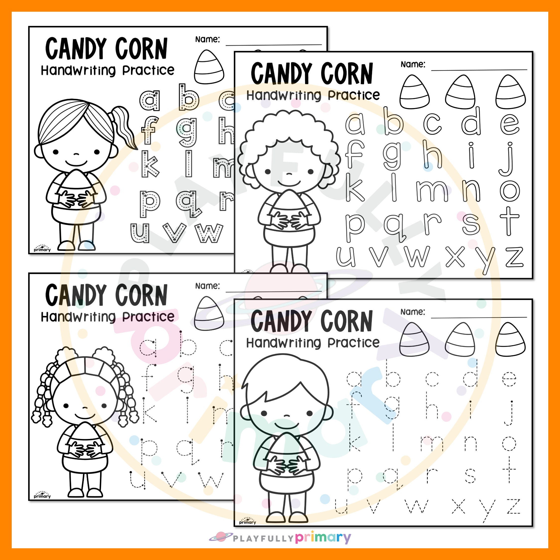 Halloween Handwriting Worksheet Halloween Worksheets for Etsy