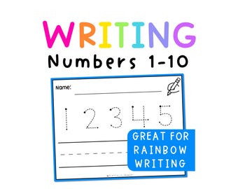 Trace and Write Numbers 1-10 Printable Worksheets