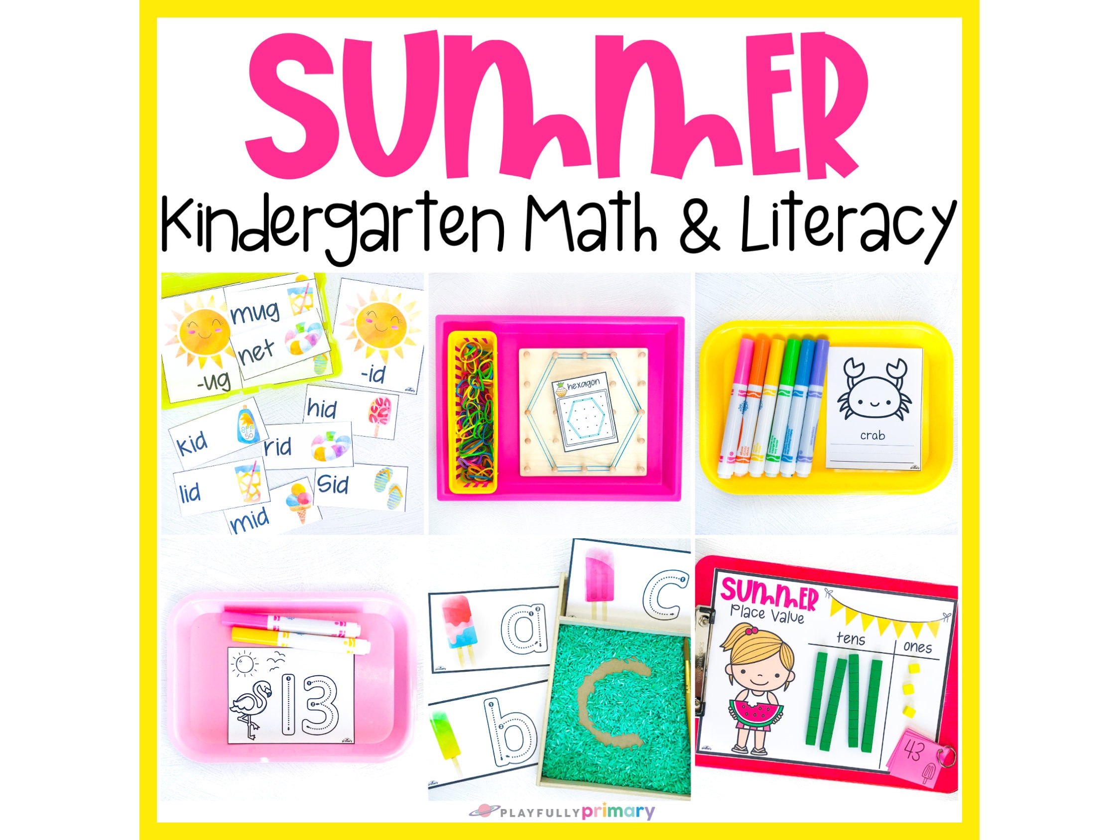 Summer Activities for Kids Kindergarten Math & Literacy | Etsy