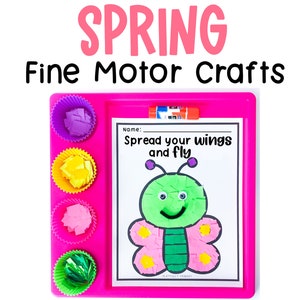 Spring Fine Motor Craft - Spring Preschool Activities - Spring Coloring Pages - Spring Dot Marker Printable