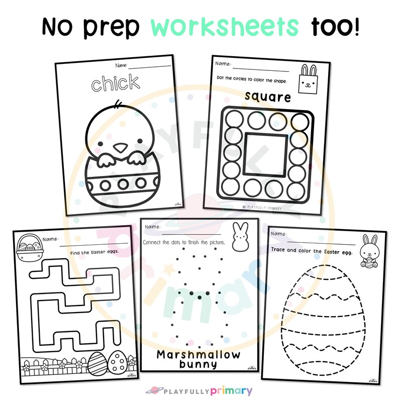 Easter Crafts for Kids Printable, Easter Activities for Kids Printables, Easter Activity Bundle, Easter Fine Motor, Easter Activity Pack, Fine Motor Easter Activity Pack, Fun Easter Activities for Preschool, Homeschool Easter Unit Study, Montessori