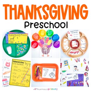 Thanksgiving Preschool Printable Unit, November Math and Literacy Centers, Turkey Unit Study Activities