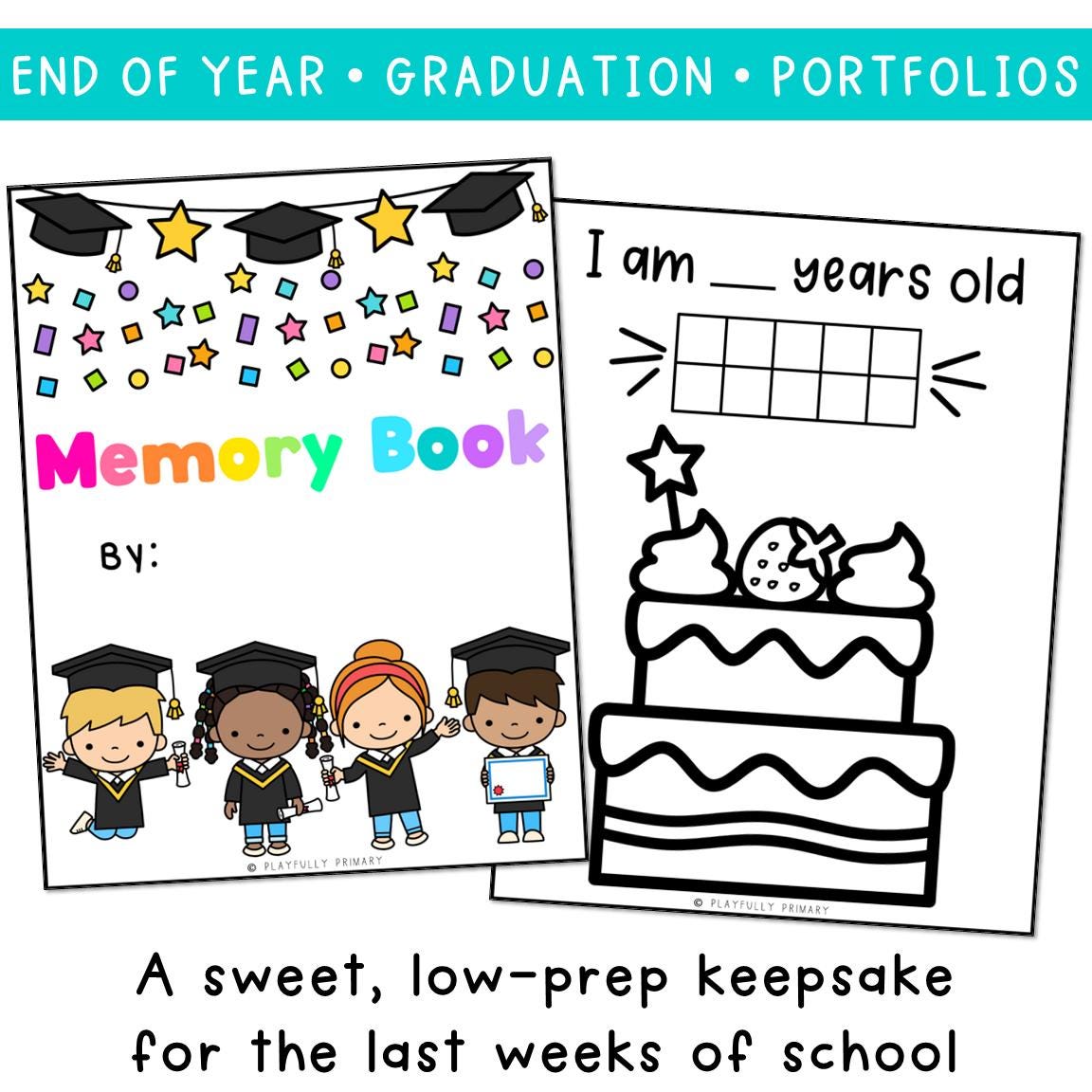End of the School Year Memory Book | Kindergarten Graduation Keepsake ...