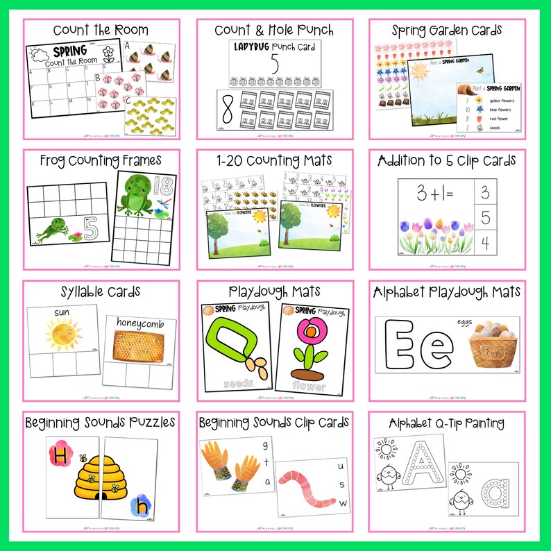 spring preschool bundle