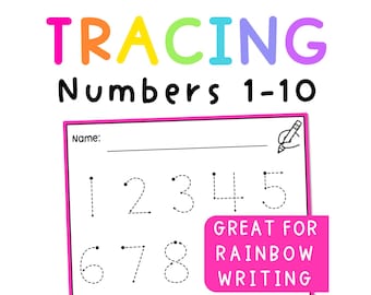 Number Tracing 1–10 Worksheets with Directional Arrows | Preschool & Kindergarten Number Writing Practice Printable PDF