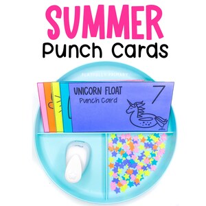 Fine Motor Hole Punch Summer Preschool Printables, Montessori Summer Activities, Fine Motor Skills Activities Printables, Summer Counting