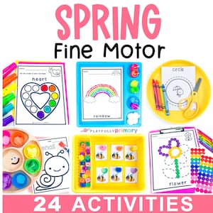 Spring Crafts for Preschool and Kindergarten | Printable Fine Motor Activities | Cut and Paste Worksheets