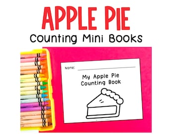 Mini libro per contare le torte di mele – Materiale didattico stampabile di matematica per la scuola materna (download digitale)