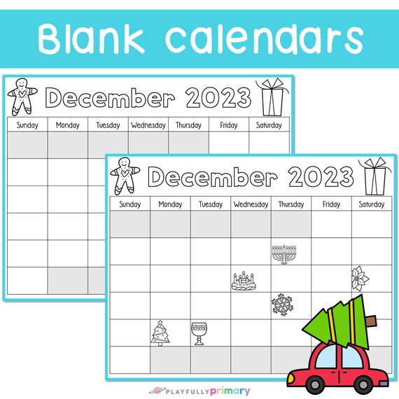 December Calendar 2023 Printable Calendar Tracing Worksheets, Calendar  Traceable Kindergarten, Blank Calendar Template December 2023 - Etsy