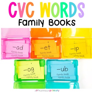 CVC Word Family Phonics Bücher, Montessori Pink Serie Spracharbeit