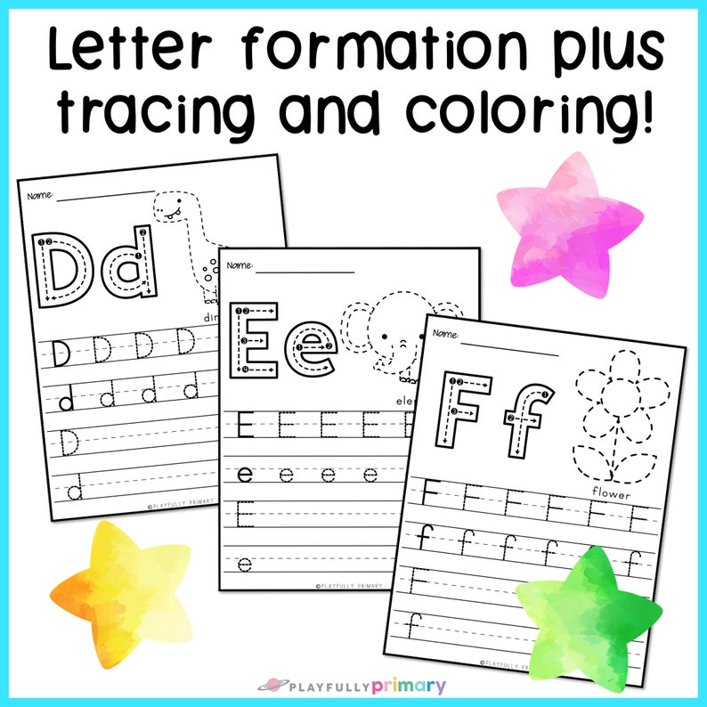 Alphabet Tracing Worksheets | Handwriting Practice for Kids | Letter Formation Printable for Kindergarten, 1st Grade, Preschool, Homeschool