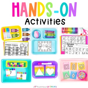 Preschool Worksheets + Activities, Preschool Homeschool Activities, Kindergarten + Preschool Homeschool Morning Menu Basket Activities