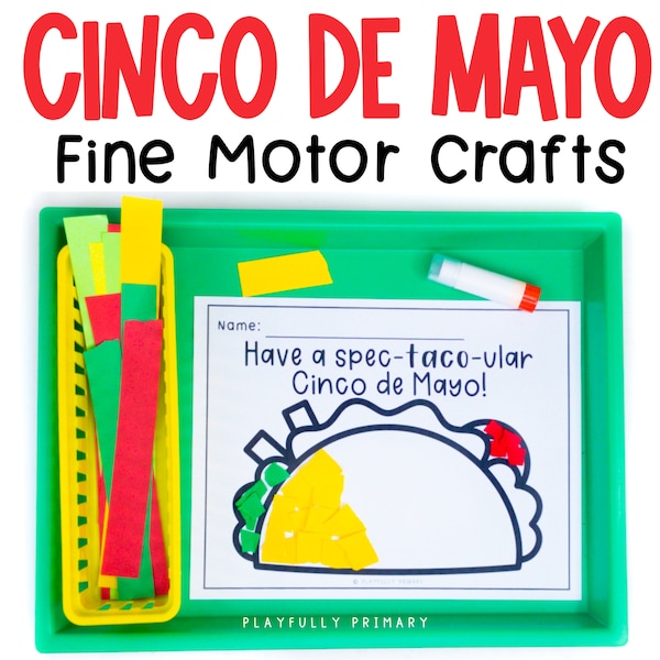 Cinco de Mayo Crafts for Kids, Cinco de Mayo Preschool Activities, Q-Tip Painting, Cinco de Mayo Coloring Pages Dot Marker Printable