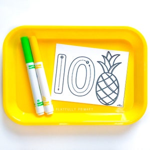 Preschool Summer Bundle, Homeschool Unit Study, Summer Learning Kit, PreK Summer Work, Screen Free Kid Activities, Printable Learning Pack  pineapple number formation preschool tracing activity summer theme montessori work tray
