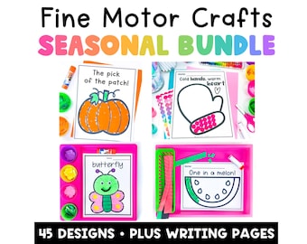 Tear and Glue Crafts for Kids | Torn Paper Activity | Tear Art Printable Fine Motor Crafts | Kindergarten & Preschool Themes