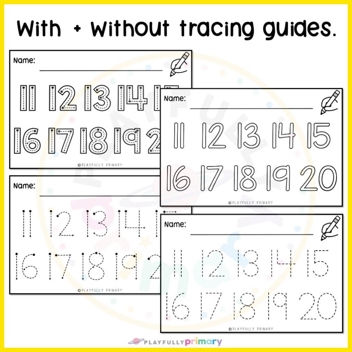 Numbers Worksheets for Kids Printable Preschool Number - Etsy