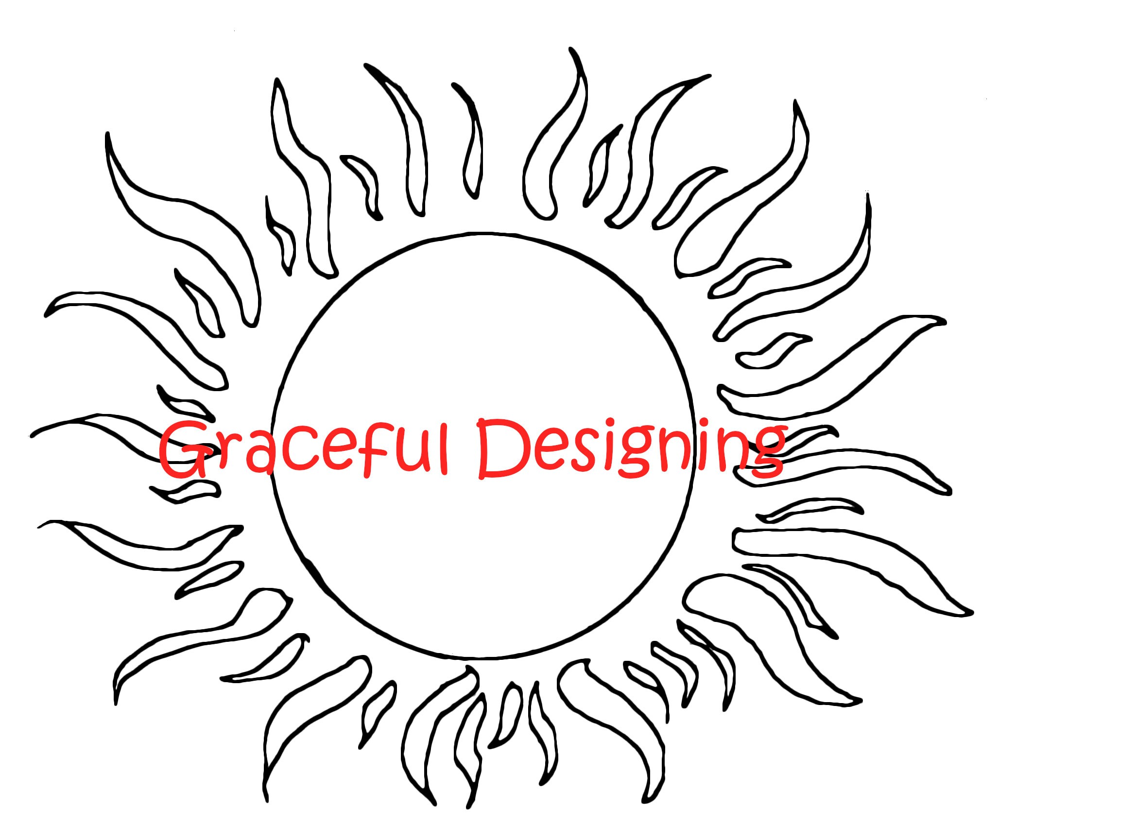 Sun Coloring Page - Etsy