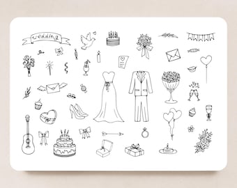 Wedding Temporary Tattoos – Bridal Shower Party Favors