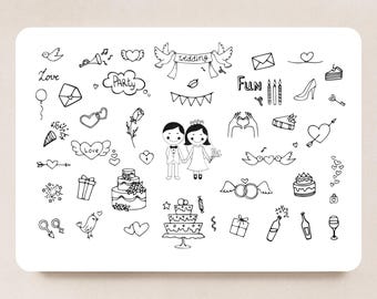 Wedding Temporary Tattoos – Bridal Shower Party Favors