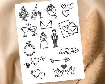 Wedding Temporary Tattoos – Bridal Shower & Bachelorette Party Favors