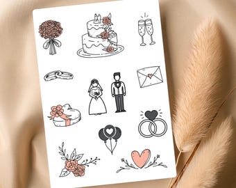 Wedding Temporary Tattoos – Bridal Shower Party Favors